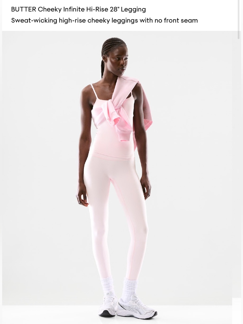 BUTTER Cheeky Infinite Hi-Rise 28" Legging
Size 6 VILLA PINK LIMITED EDITION
